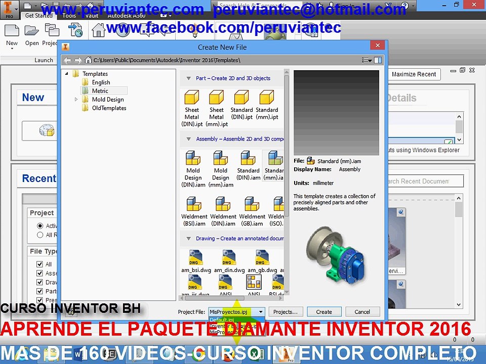 CURSO INVENTOR BH | curso basico inventor 2013 | curso autodesk inventor bogota