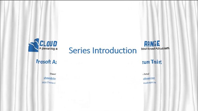 Microsoft Azure Training - [1] Series Introduction (Exam 70-533)