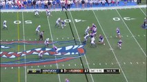 Florida's Jordan Reed makes the great catch and loses his helmet