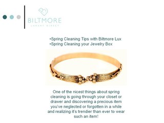 Spring Cleaning your Jewelry Box - Tips by Biltmore Lux