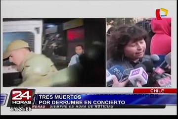 Derrumbe durante concierto deja tres muertos en Chile