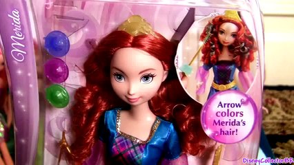 Download Video: Princess Merida Colorful Curls Doll Disney Pixar Brave Frozen Elsa Anna Color Streaks Hair Coloring