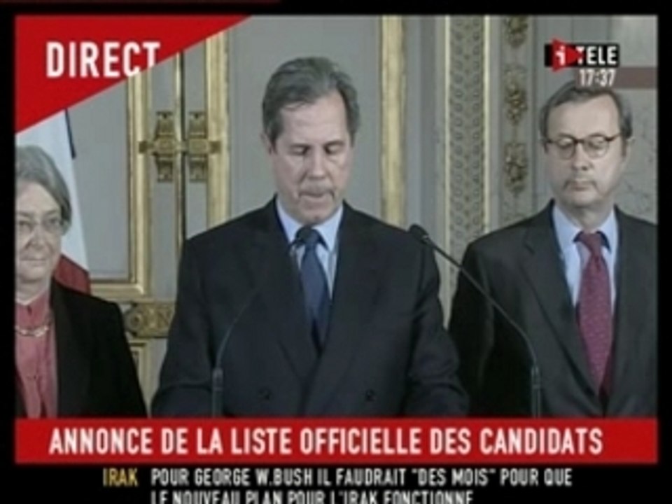 Liste des candidats présidentielle 2007