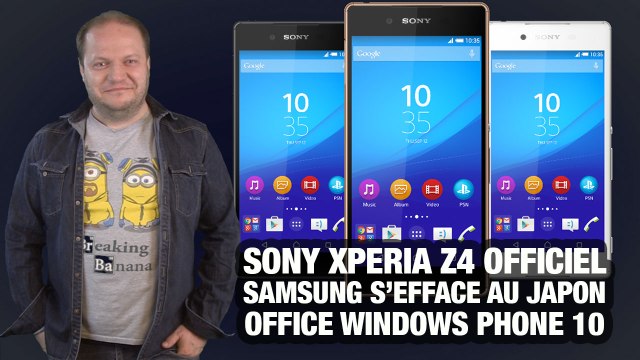 #freshnews 820 Sony Xperia Z4. Samsung s efface au Japon. Office Windows Phone 10