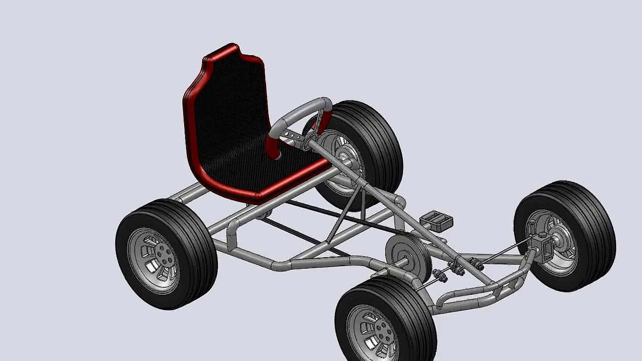 Pedal Go Kart 3D SolidWorks video Dailymotion