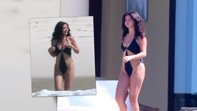 Selena Gomez se luce en traje de baño enterizo mientras está de vacaciones en Méjico