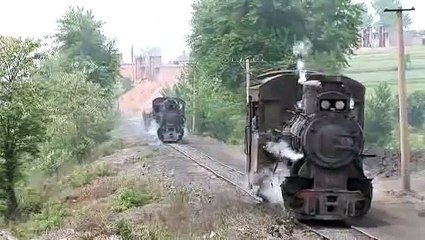 0-8-0 Loco China old steam train and amazing old rails