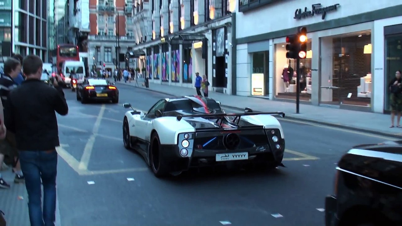 Pagani Zonda Cinque Roadster - Furious Revs, Hard acceleration!! Little DRIFT!
