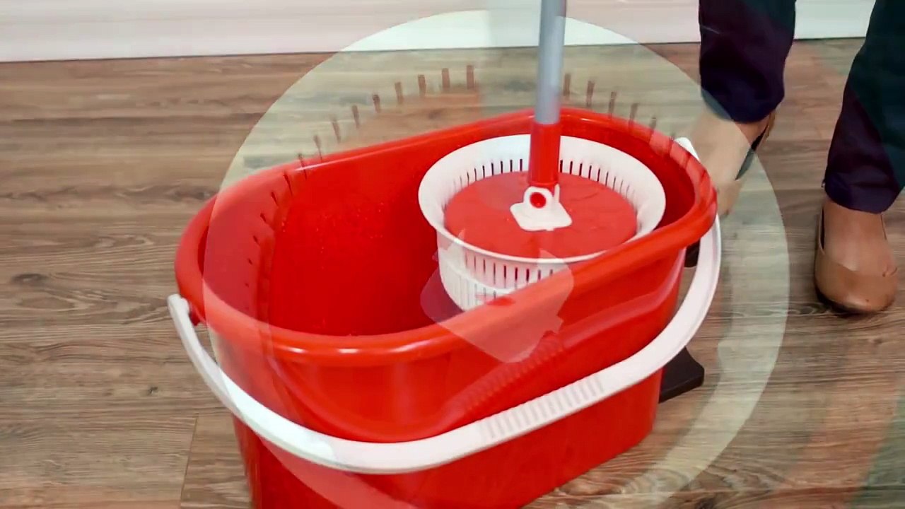 Spin Mop in Fiesta Red with Bucket by Fuller Brush Co.