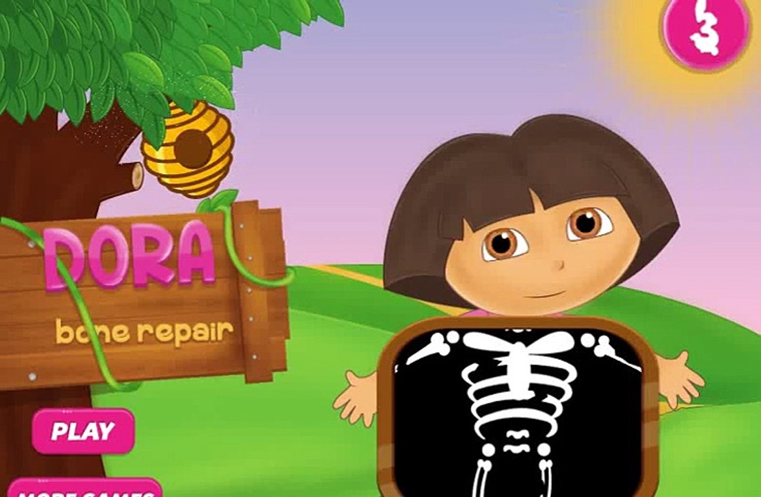 Dora juego de reparación ósea - Dora el juego médico de emergencia accidente explorador