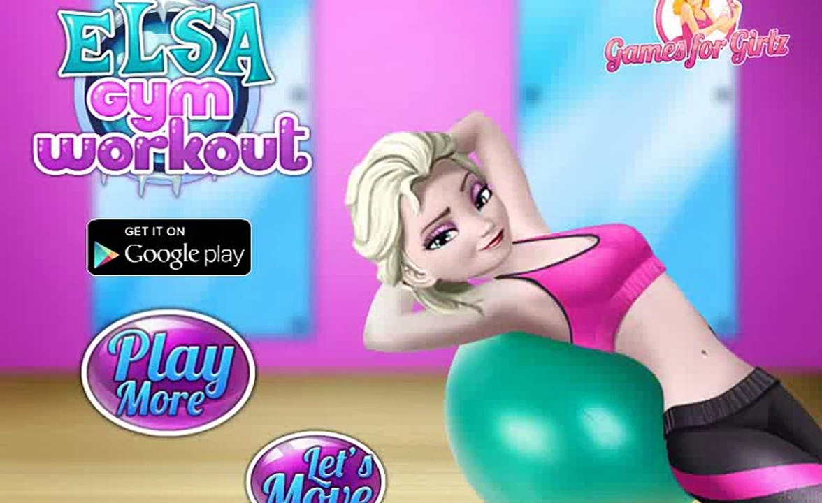 Elsa Gimnasio gimnasio de entrenamiento de ejercicios de entrenamiento princesa -Frozen juego elsa