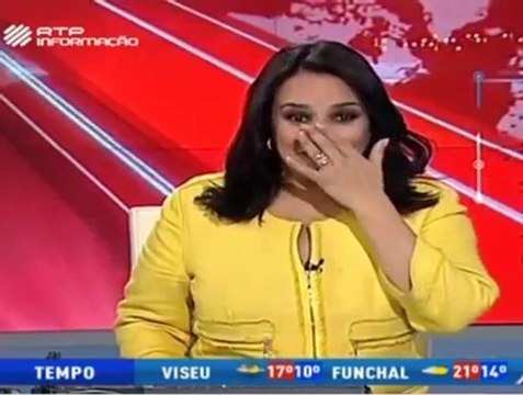 Alberta Marques Fernandes Tem Ataque De Riso Em Directo Na RTP Informação