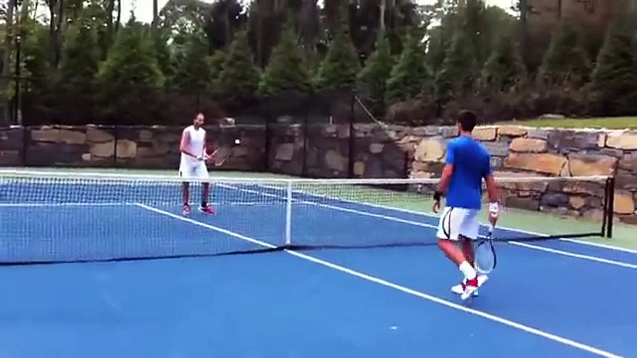 Novak Djokovic unbelievable training rally