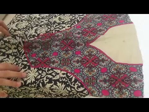 Sewing a kameez-kurti- 1. Making a neckline