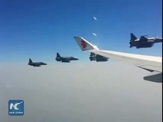 Footage of JF17 Thunder jets escorting the Chinese president