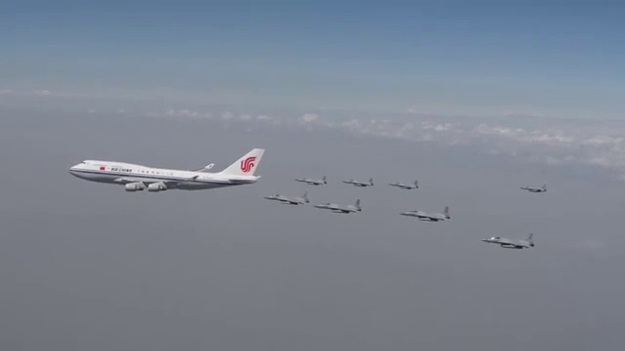 Chinese President Air Protocol By PAF JF17 Thunder Jets