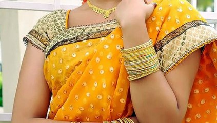 Amrutha Valli in Yellow Saree Spicy Photos