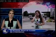 Lluvias aplazan inicio de clases