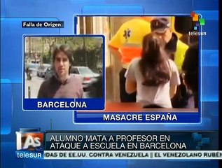 España: chico de 13 años agrede a maestros y mata a 1 en Barcelona