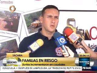 1.500 familias en riesgo por inicio de precipitaciones en Táchira