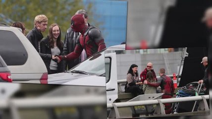 Télécharger la video: Ryan Reynolds Has Fun With Fans On The Deadpool Set