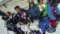 Snowboard with your friends in GoSpin360 swivel mount & GoPro