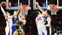Clippers' Blake Griffin Dunks on Spurs' Aron Baynes 3 Times