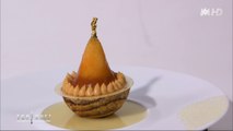 La poire pochée et crémeux au caramel d'Eric Pras