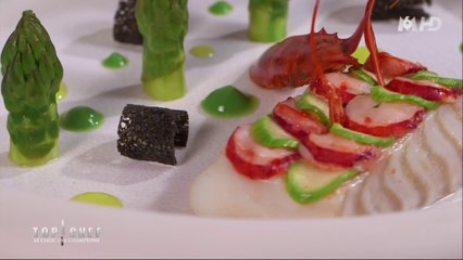 Le pavé de cabillaud et carabineros d'Arnaud Donckele