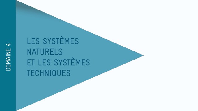 Nouveau Socle - Domaine 4 : Les systèmes naturels et les systèmes techniques