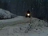 Riding My Honda 400ex In Snow Wheelies Jump Donuts