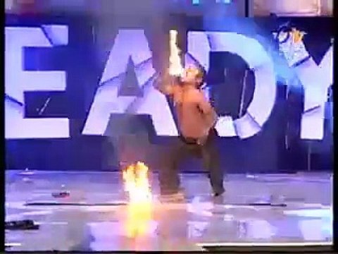 amazing dancer playing with fire