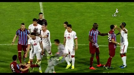 Trabzonspor vs Galatasaray Fight / Red Card / Yellow Cards [19/04/2015]