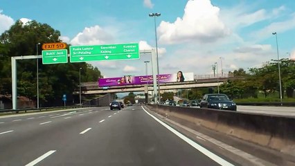 Driving on highway around Kuala Lumpur