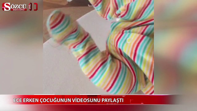Ece Erken çocuğunun videosunu paylaştı