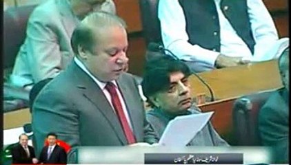 Pm Nawaz Sharif Address During Chines President in Parliament  21 April 2015