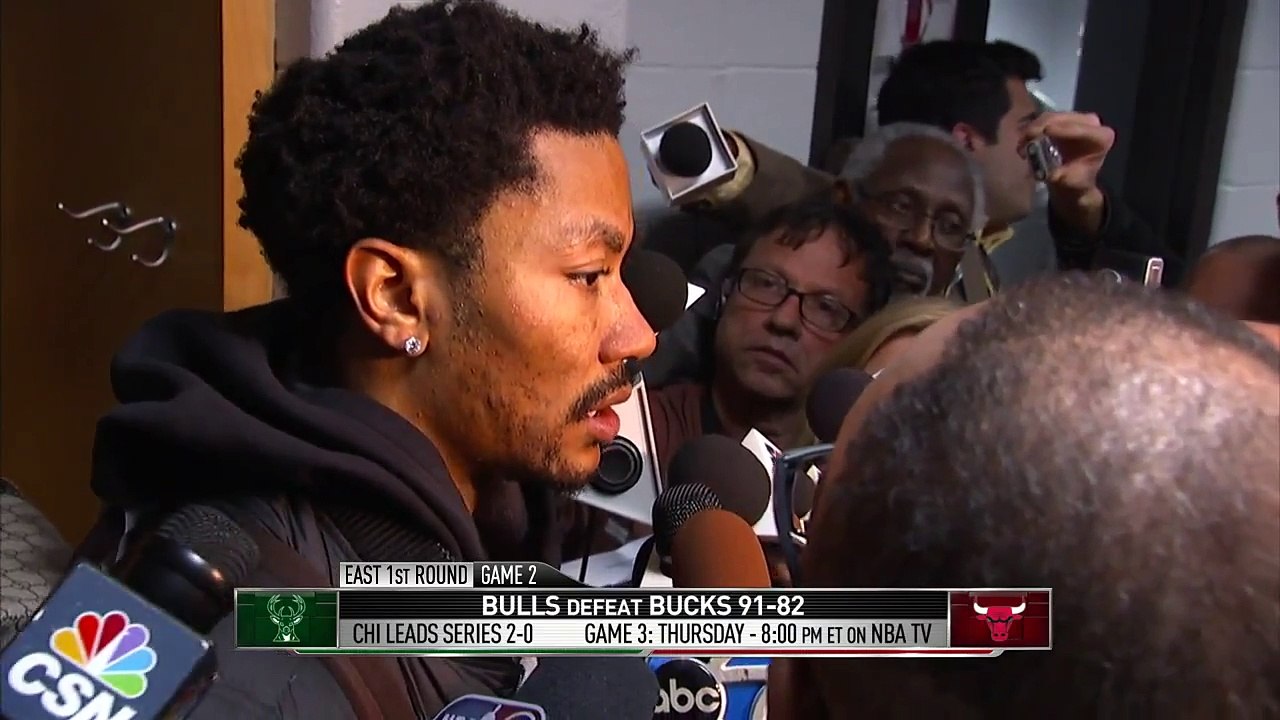 Postgame_ Derrick Rose _ Bucks vs Bulls _ Game 2 _ April 20, 2015 _ 2015 NBA Playoffs