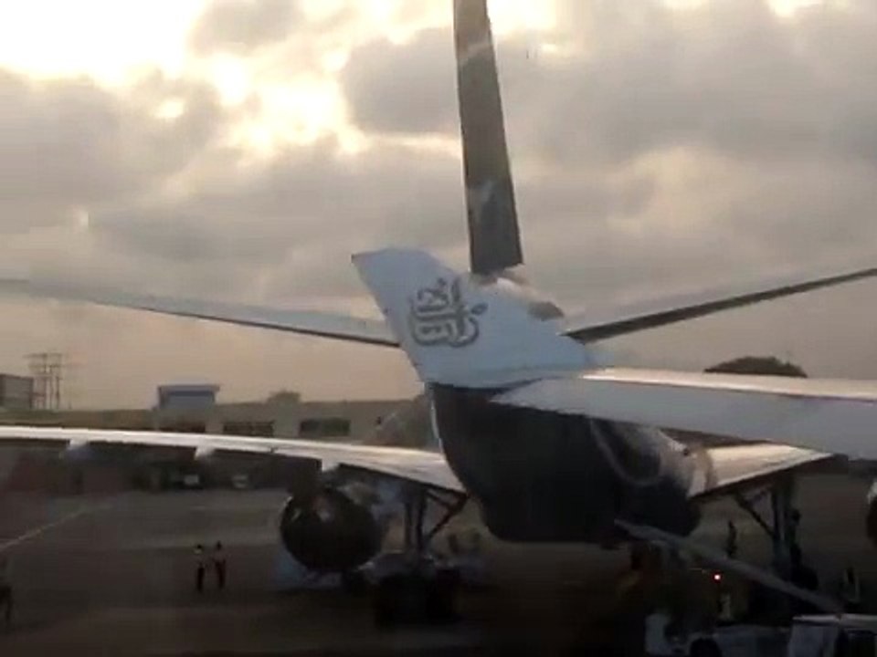 Emirates take off at Kotoka airport, Accra,Ghana