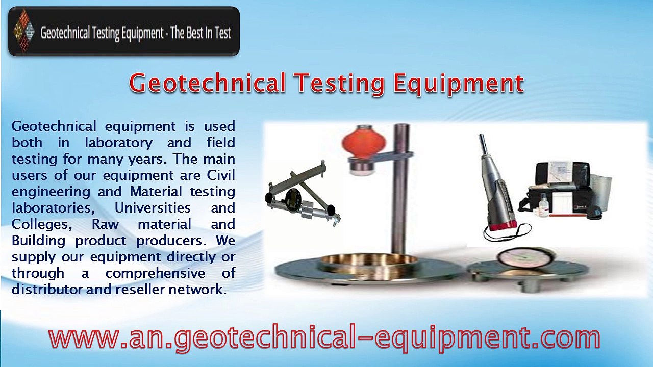 Geotechnical Equipment, Material Testing Equipment