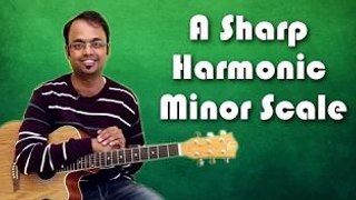 How To Play - A Sharp Harmonic Minor Scale - Guitar Lesson For Beginners