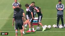 Cristiano Ronaldo great touches in Real Madrid training