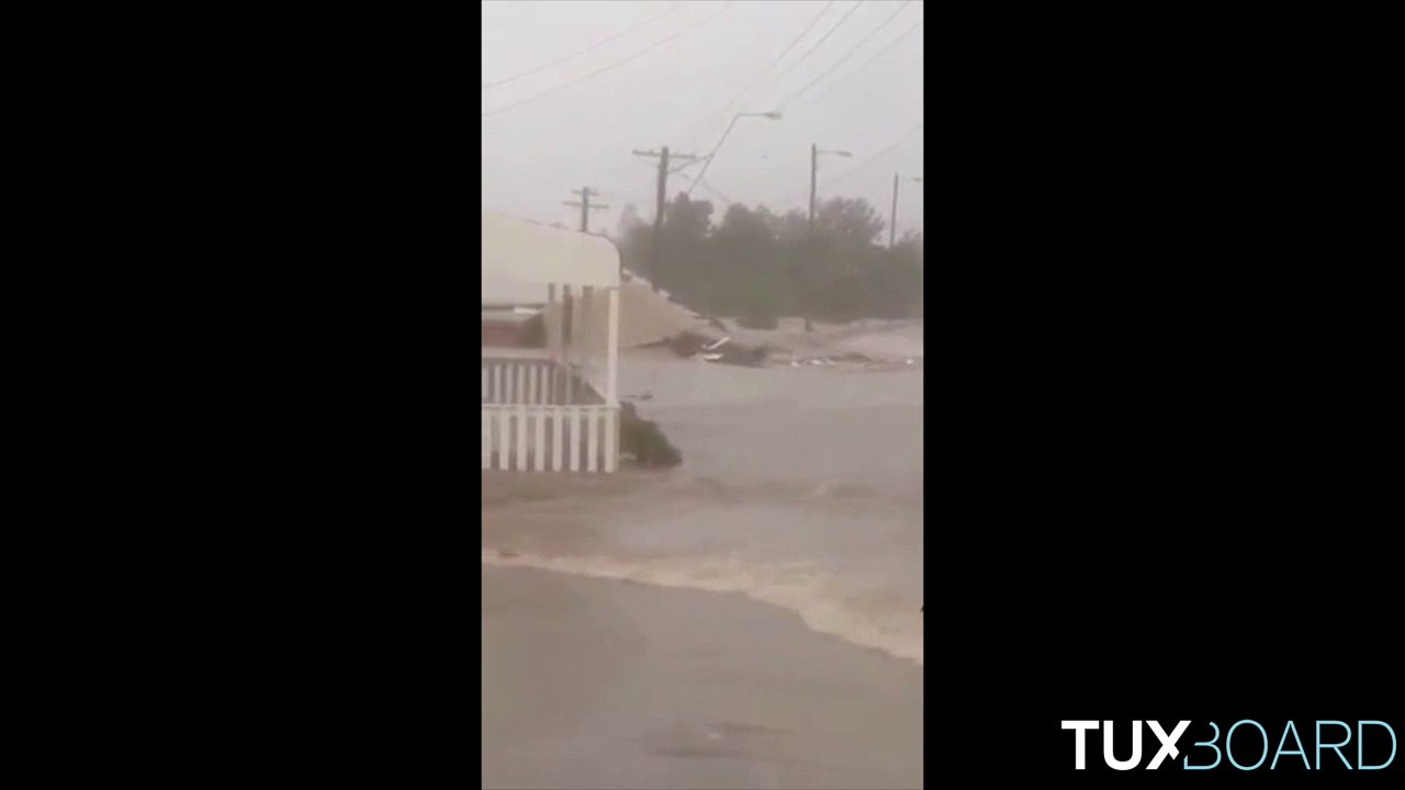 Maison flottante lors des inondations de Dungog