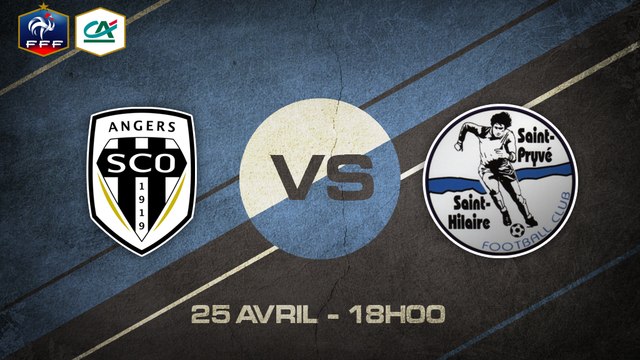 Samedi 25 avril à 18h00 - Angers SCO (B) - St-Pryvé-St-Hilaire - CFA2 B