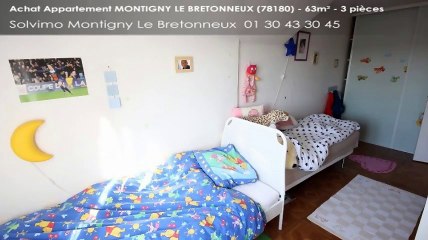 A vendre - appartement - MONTIGNY LE BRETONNEUX (78180) - 3 pièces - 63m²