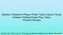 Giantex Foldable 8 Player Poker Table Casino Texas Holdem Folding Poker Play Table Review