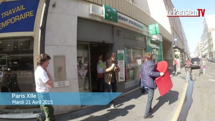 Paris : les «J.E.D.I for Climate» assiègent la BNP Paribas