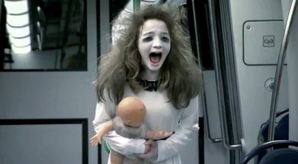 SHE'S BACK!! Scary Ghost Girl In The Subway Prank