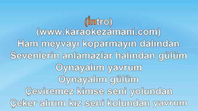 Davut Güloğlu - Oynayalım Gülüm - (2012) TÜRKÇE KARAOKE