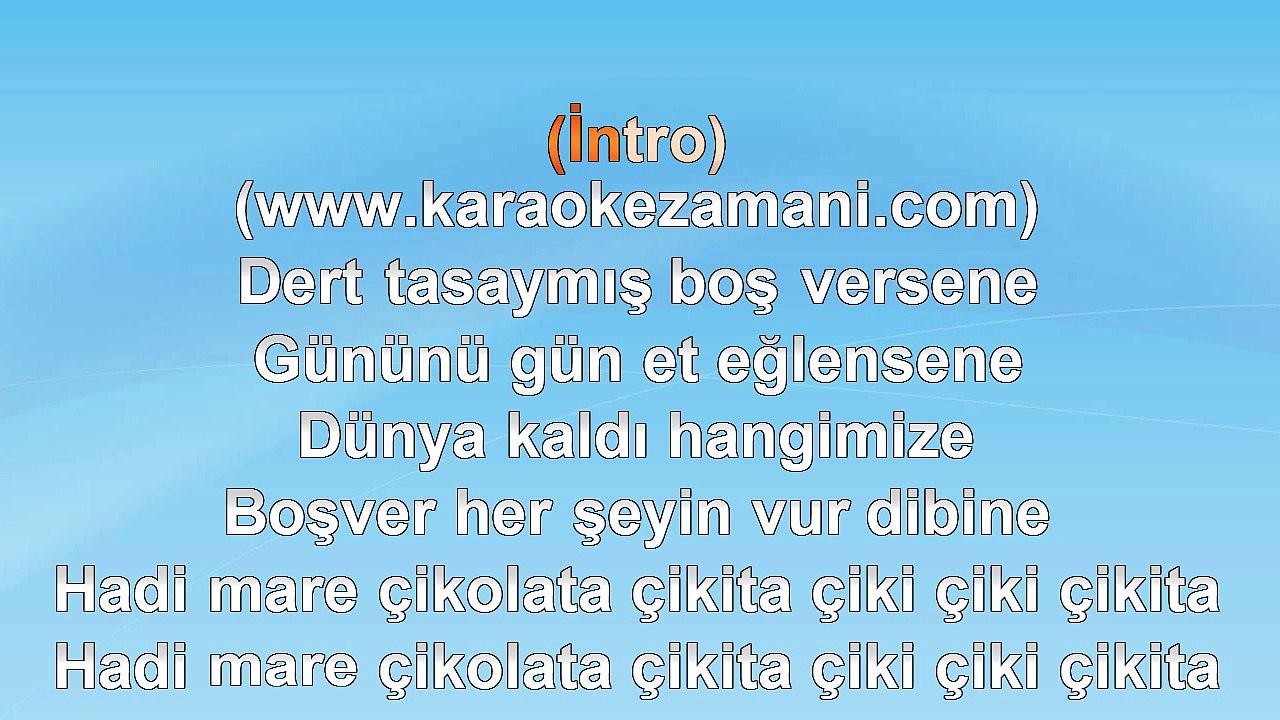 Demet  Akbağ ‐ Çikolata (Çiki Çikita) - 2014 TÜRKÇE KARAOKE