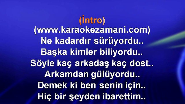 Demet Akalın - Aldatıldım - 2008 TÜRKÇE KARAOKE